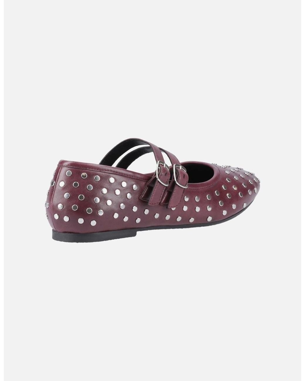 Hush Puppies Purple Nixie Leather Plum Flats