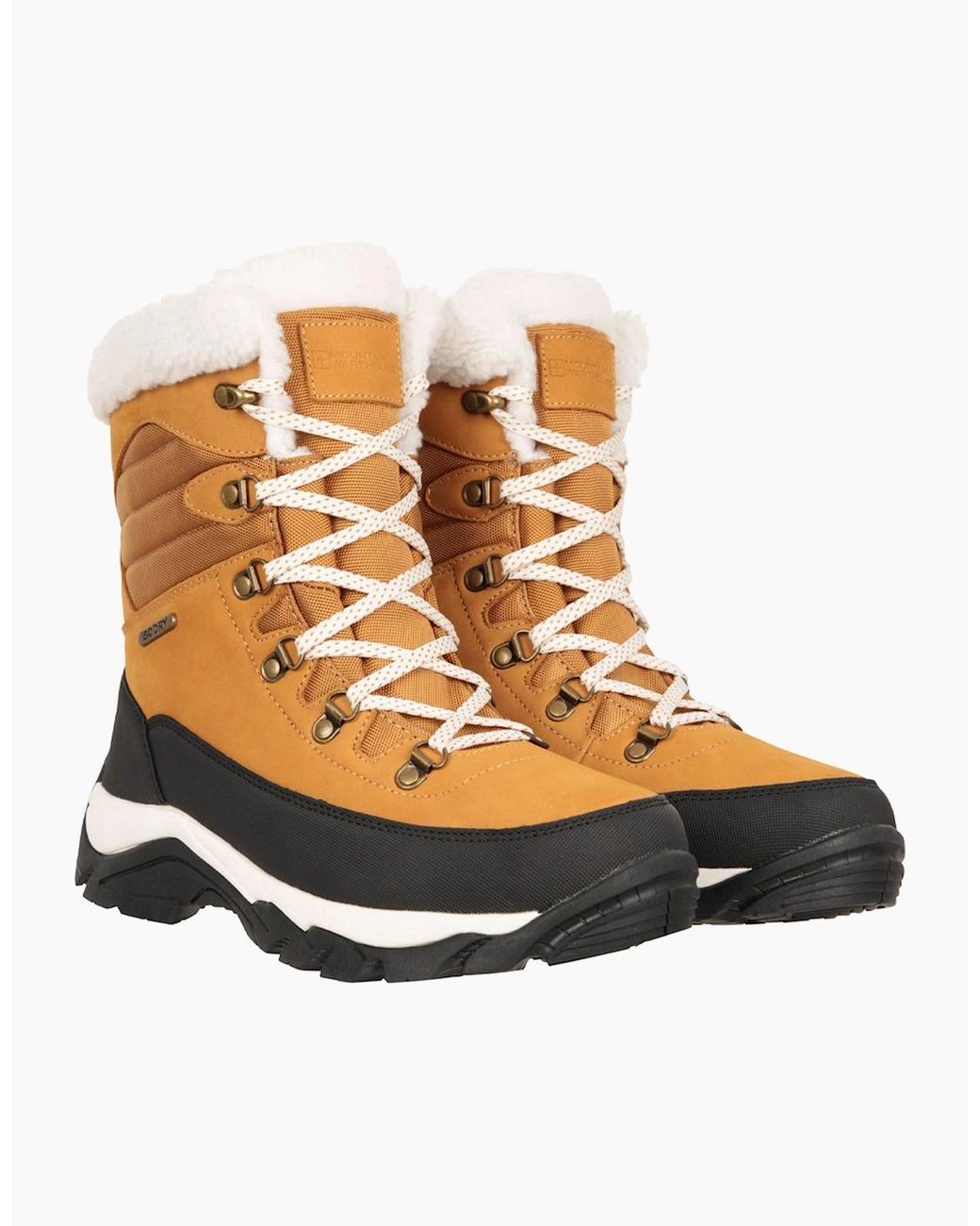 Mountain Warehouse White Ladies Innsbruck Leather Waterproof Snow Boots