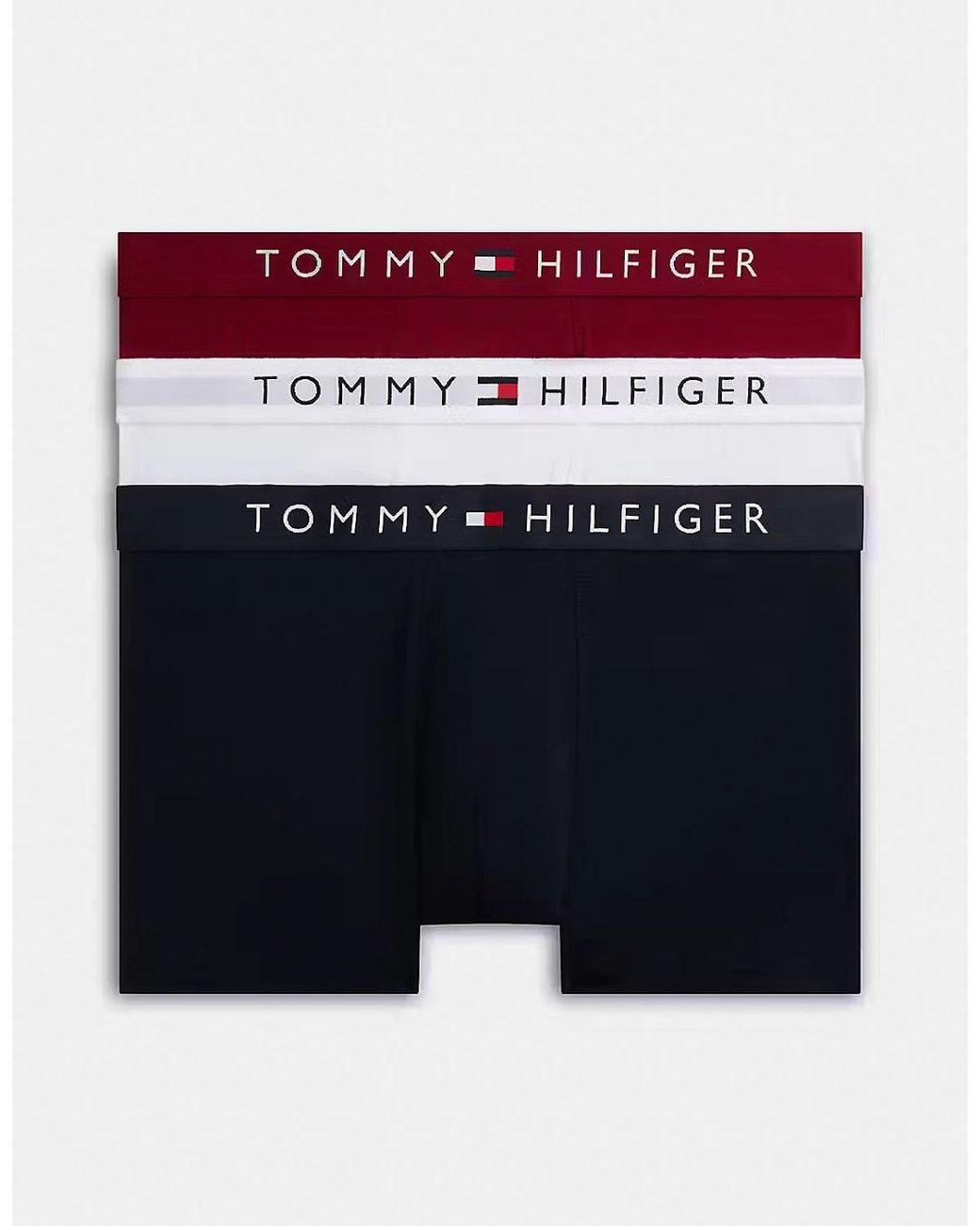 Tommy Hilfiger Blue 3 Pack Waistband Trunks for men