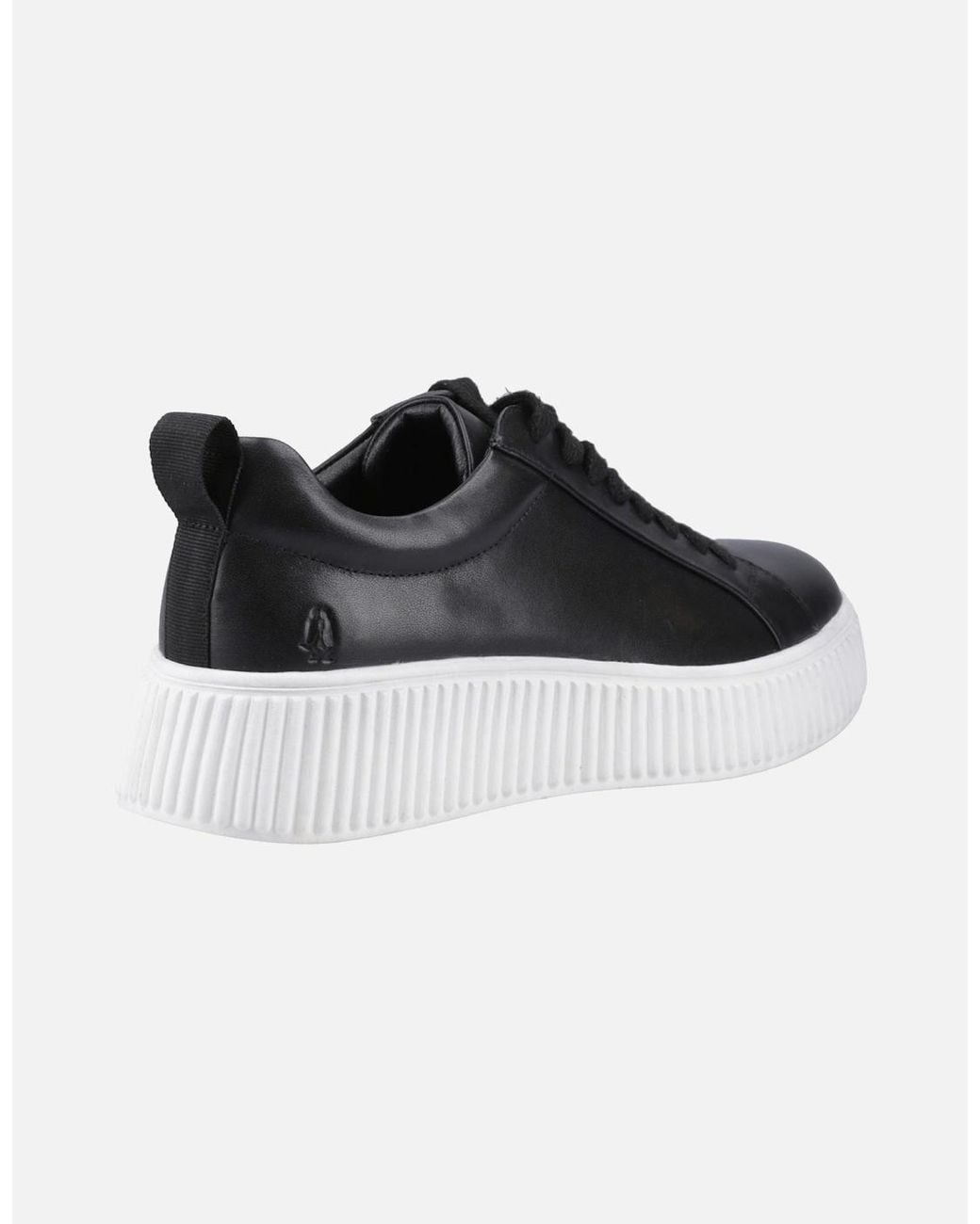 Hush Puppies Black Harlow Leather Trainers