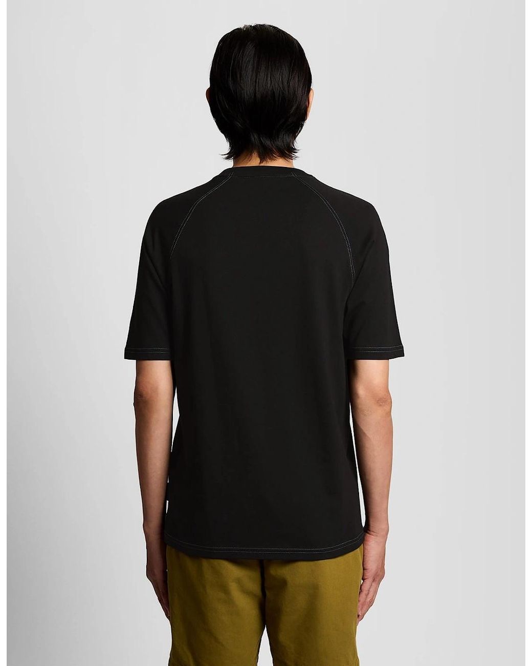 Lyle & Scott Black Chest Graphic T-Shirt for men