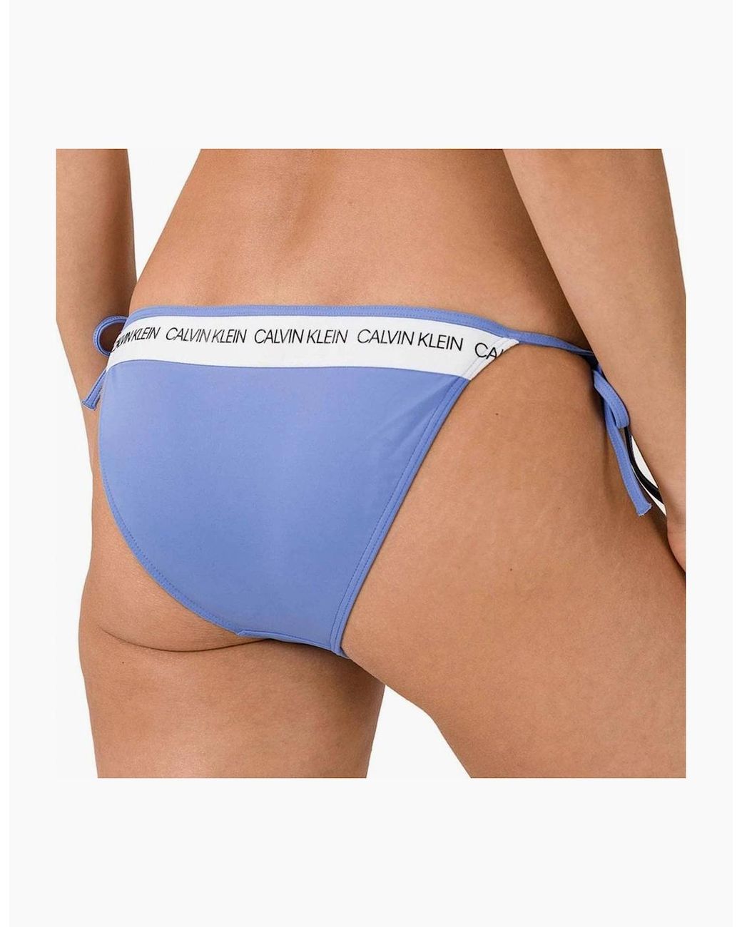 Calvin Klein Blue Side Tie Swimwear Bikini Bottom, Persian Jewel