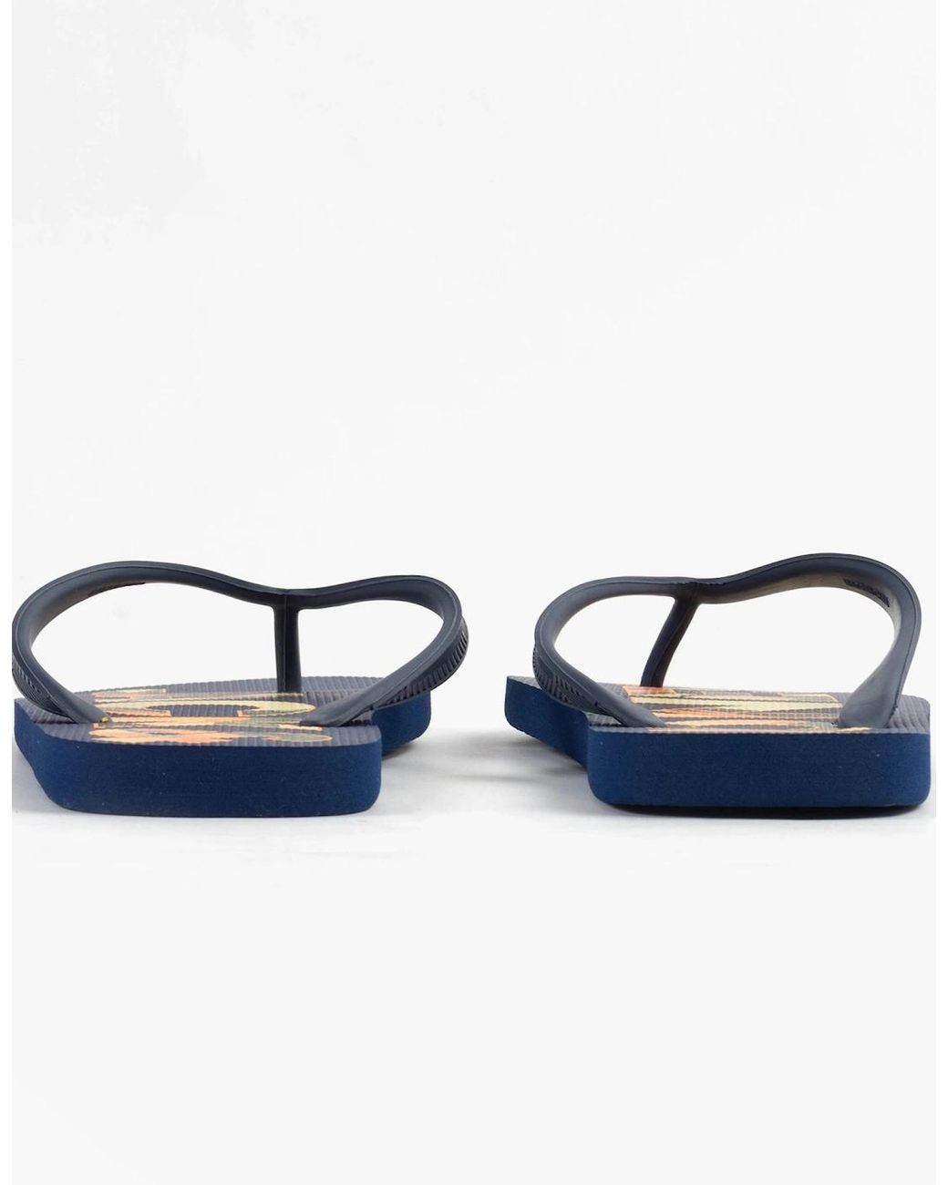 Jack & Jones Blue Logo Palm Print Flip-Flops Medieval for men