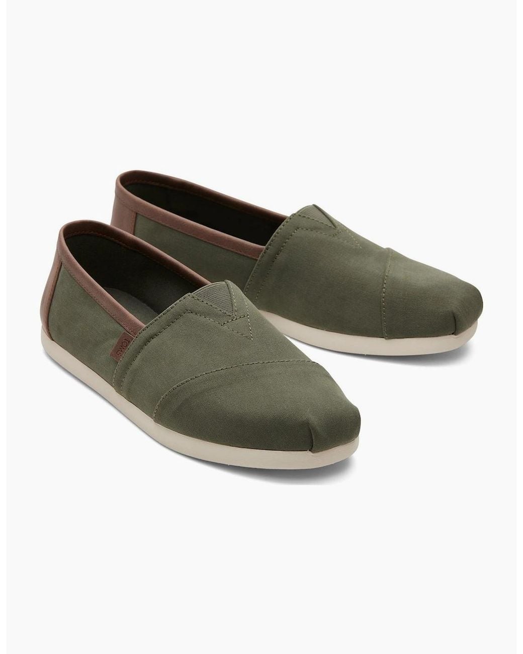 TOMS Green Alpargata Classic Slip On Shoes for men