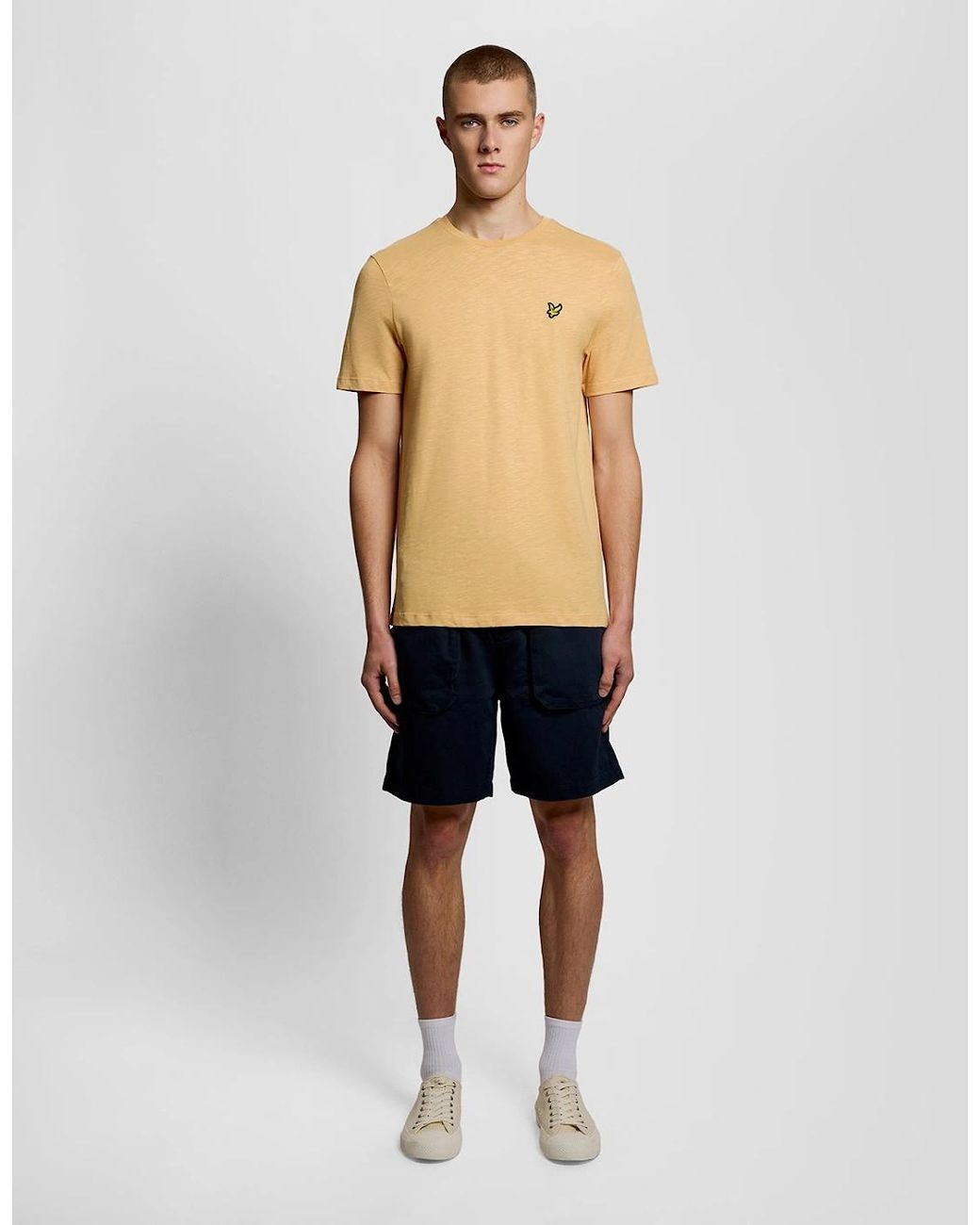 Lyle & Scott Blue Fine Cotton Slub T-Shirt for men