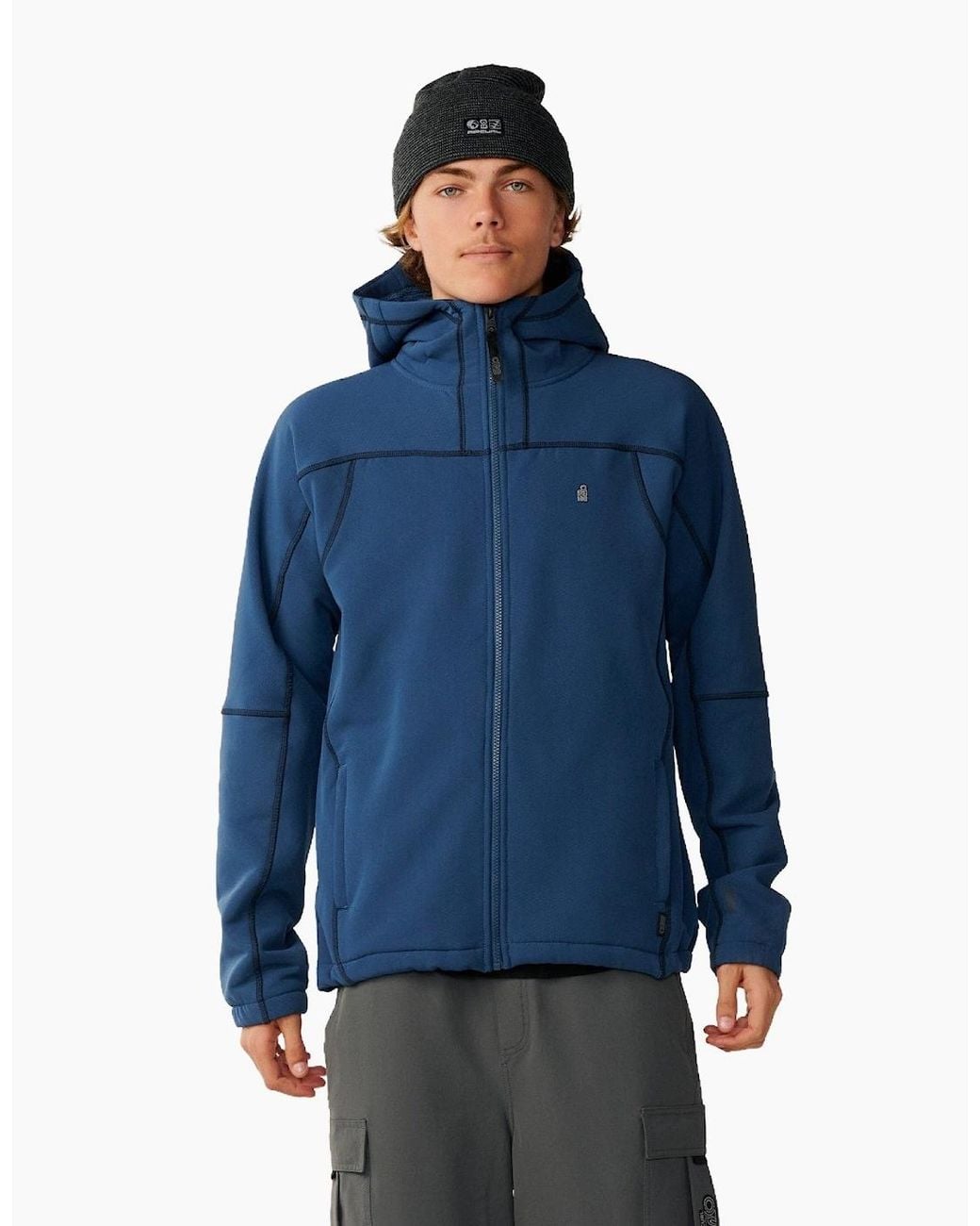 Rip Curl Blue Rip Curl S-Series Soft Tech Hooded Full Zip Fleece for men