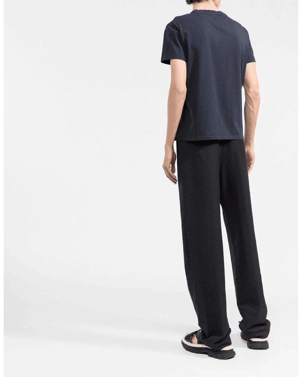 Valentino Blue Vltn Embroidery T-Shirt for men