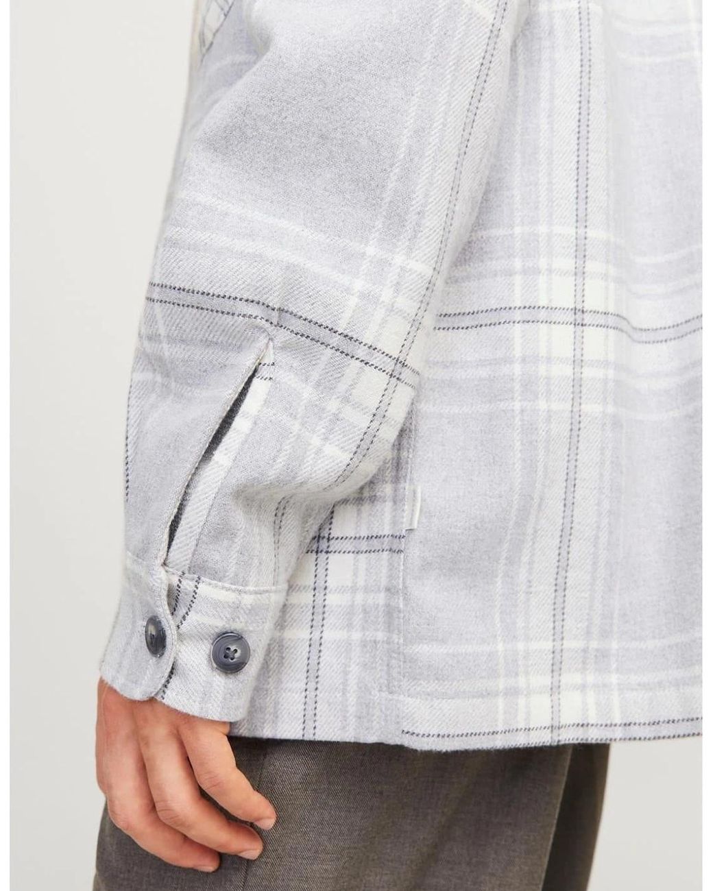 Jack & Jones Gray Raymond Regular Fit Long Sleeve Shirt for men