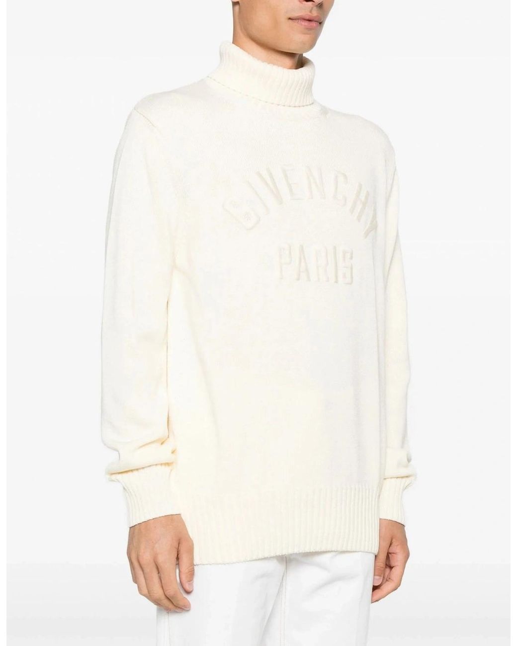 Givenchy White Turtleneck Sweater Off for men