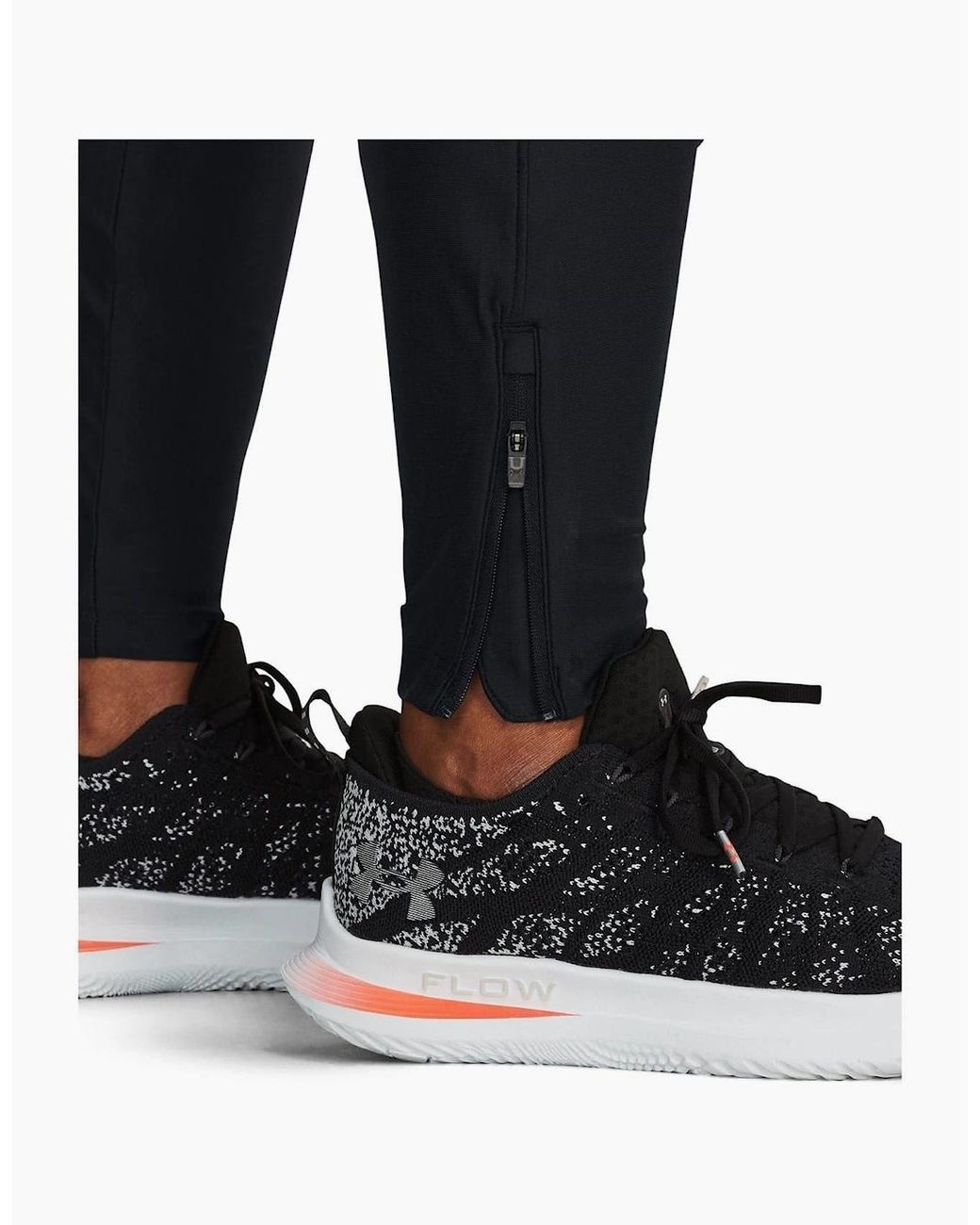 Under Armour Black Qualifier Elite Solid Patterned Slim Track Pants