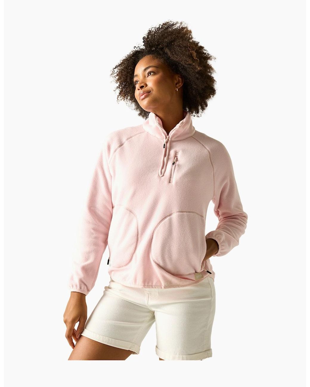 Regatta Pink Ladies Frankie Quarter Zip Fleece Top