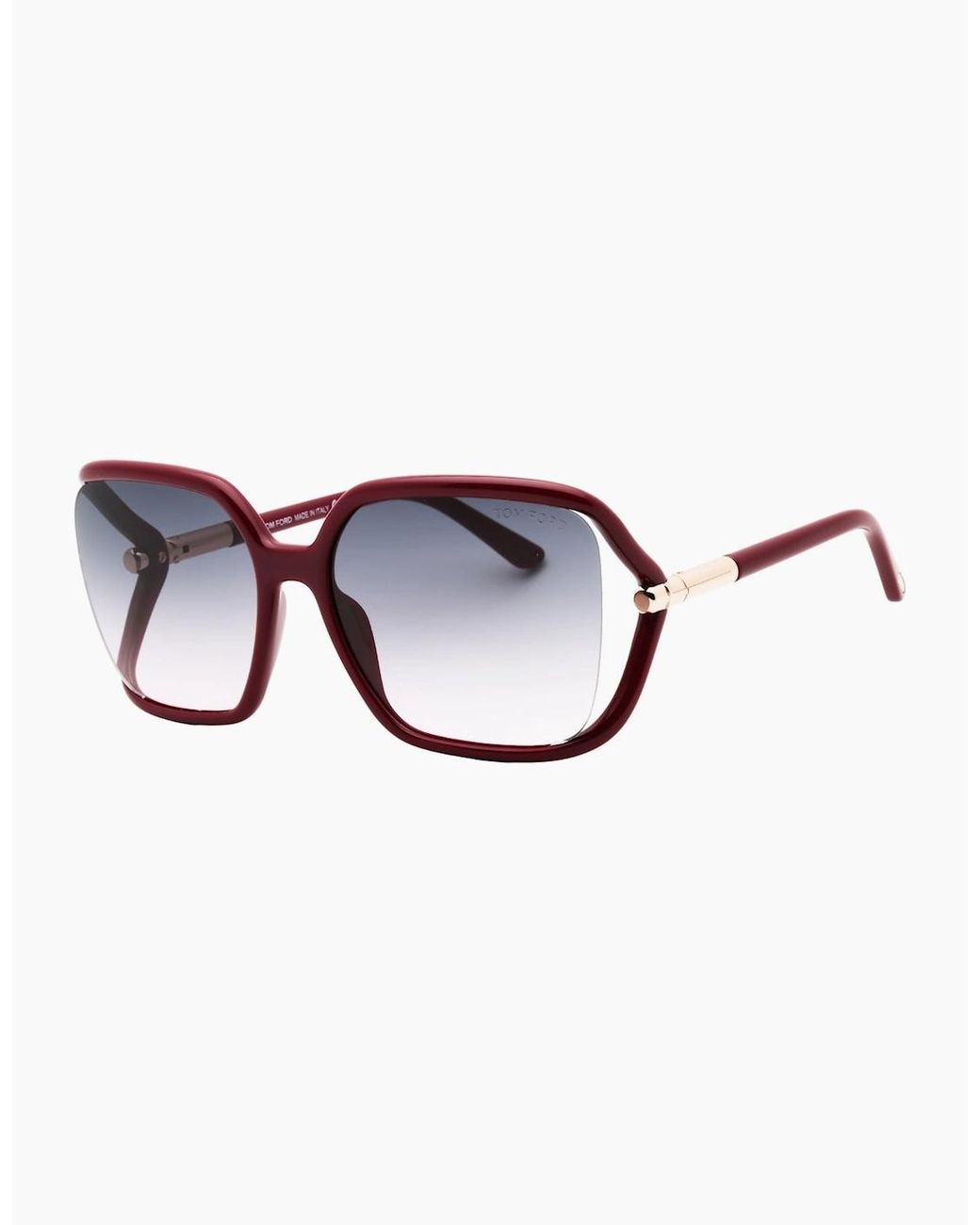 Tom Ford Brown Solange-02 Gradient Smoke Shiny Fuxia Framed Sunglasses