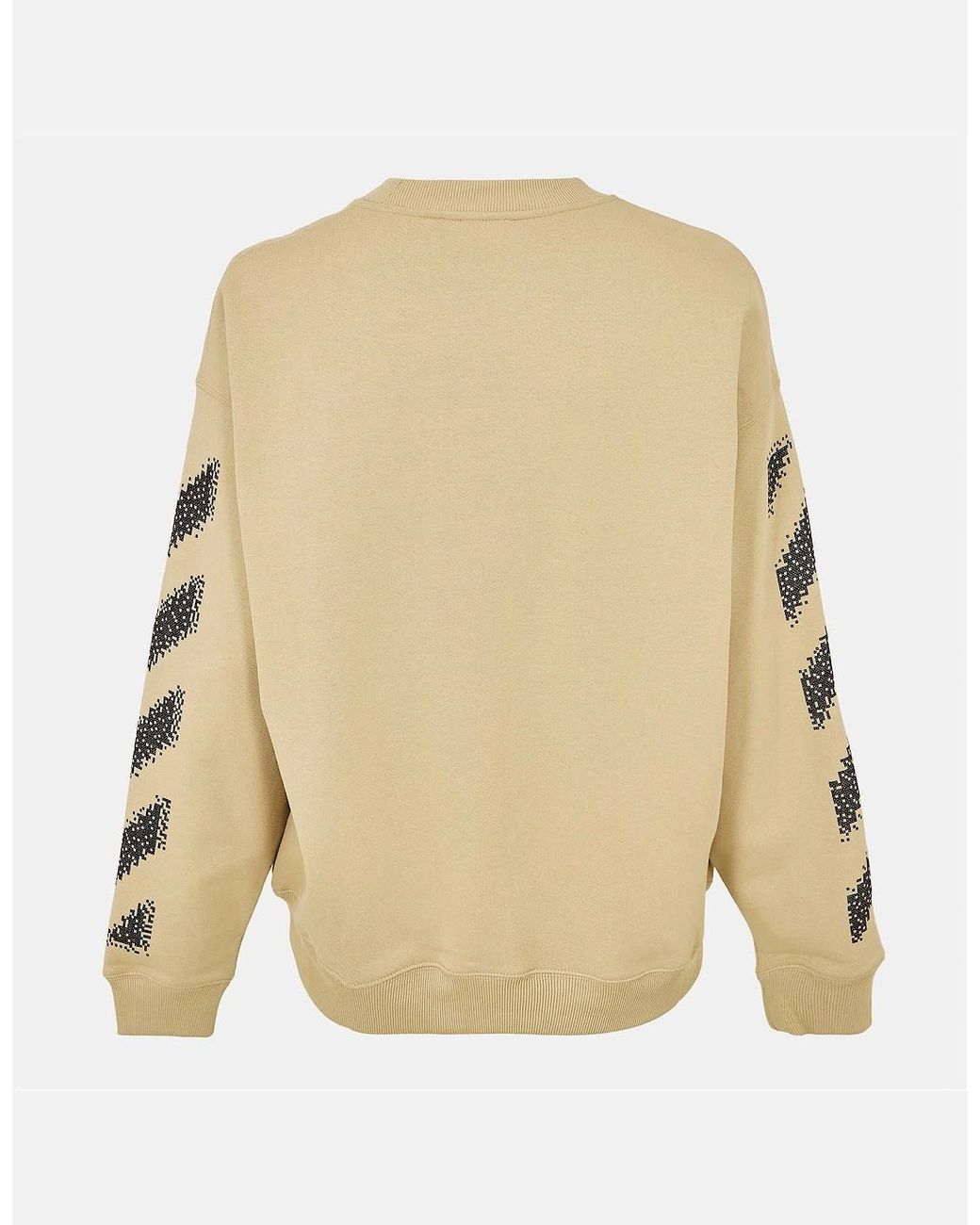 Off-White c/o Virgil Abloh Natural Crew Neck Long Sleeve Regular Fit Sweatshirt for men