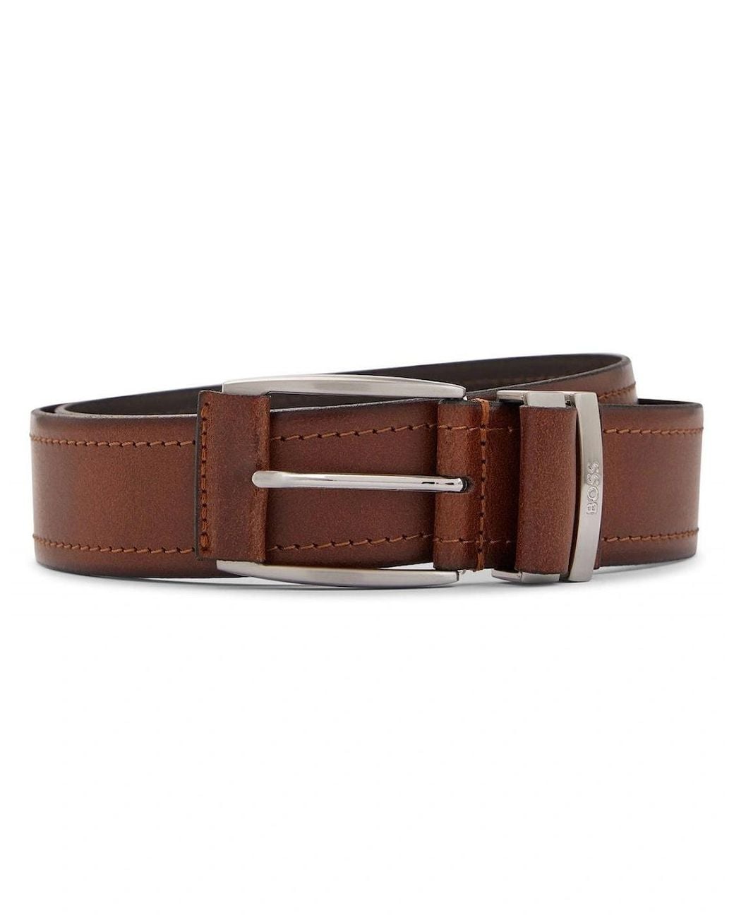 Boss Brown Medium Sody Leather Belt for men