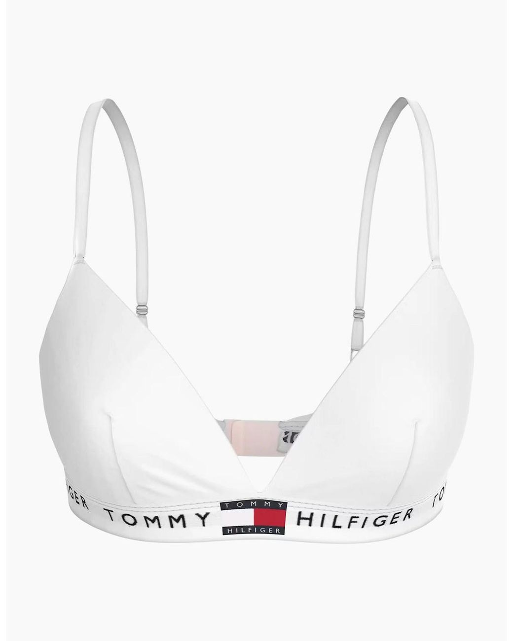 Tommy Hilfiger White Heritage Cotton Rp Triangle Bra