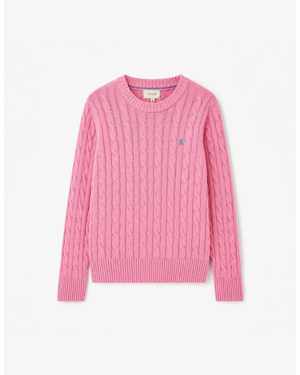 Joules Pink Classic Cable Sweaters
