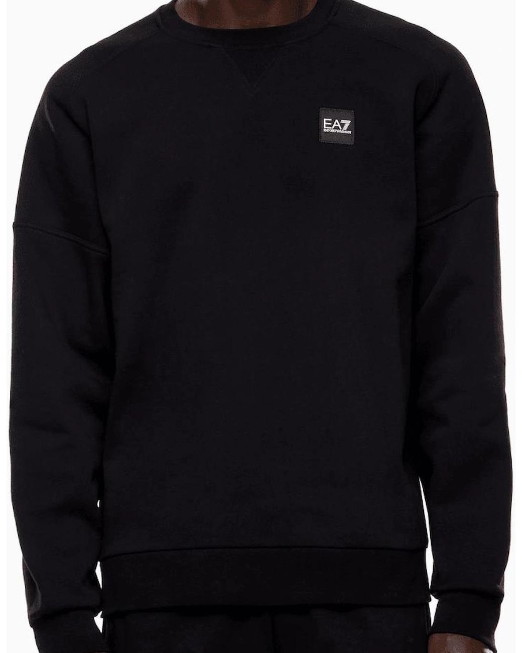 EA7 Blue Embroidered Rear Logo/ Sweatshirt for men