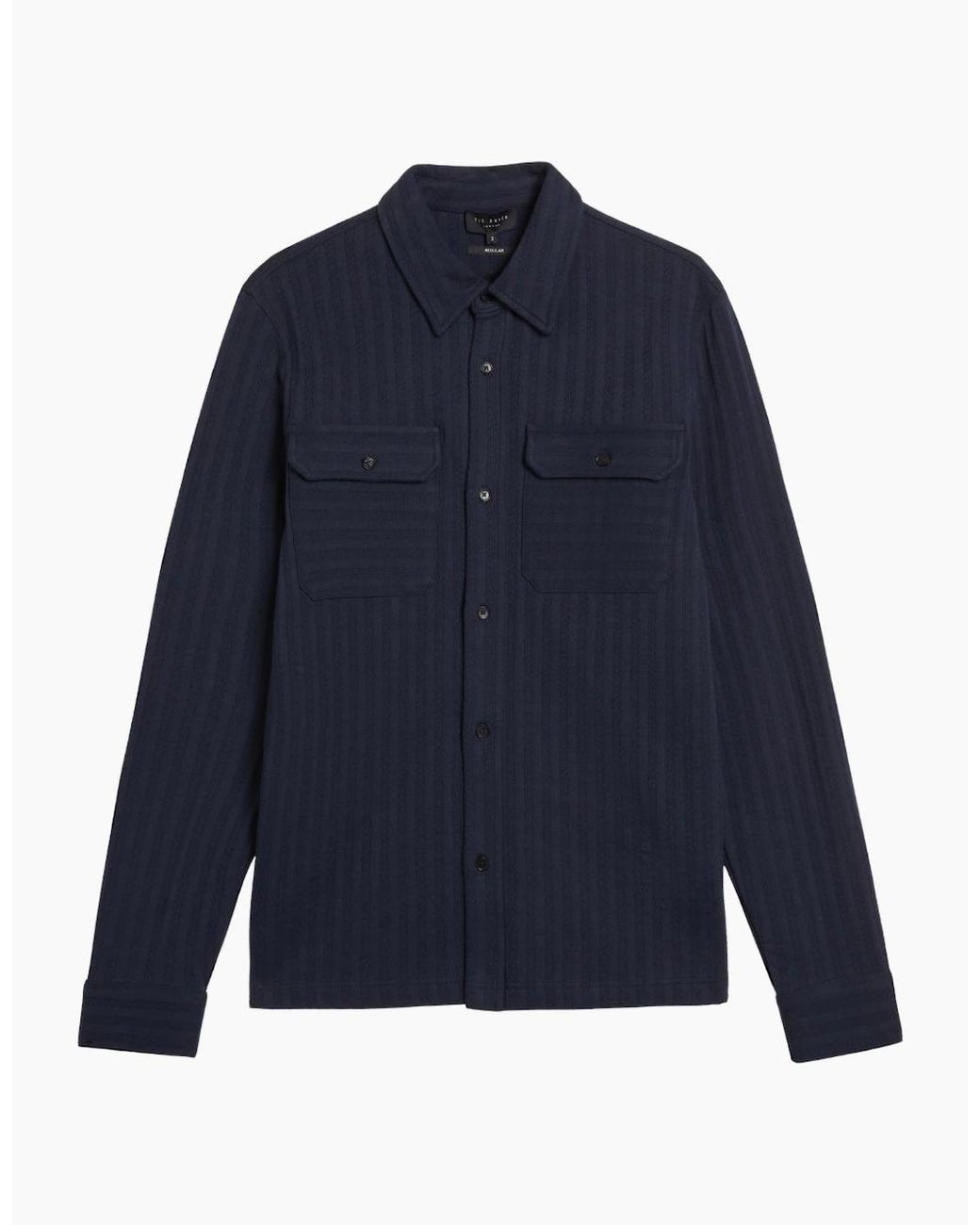 Ted Baker Blue Belza Regular Fit Textured Shirt for men