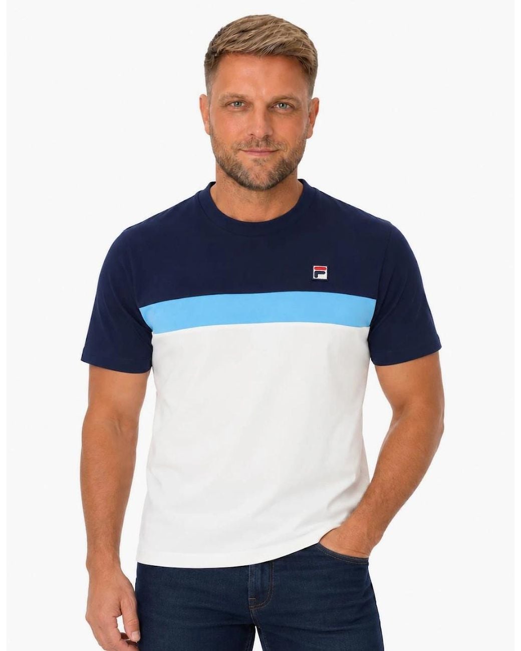 Fila Blue Jakub T-Shirt /Azure/Gardenia for men