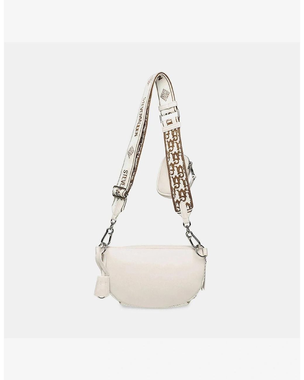 Steve Madden White Cross Body Crescent Shape Fanny Pack