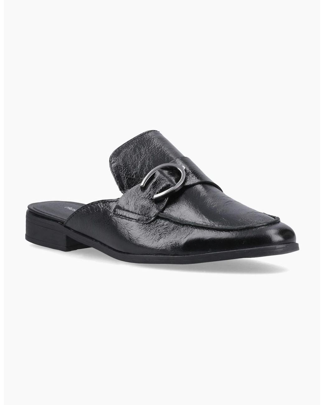 Hush Puppies Black Calla Leather Mules