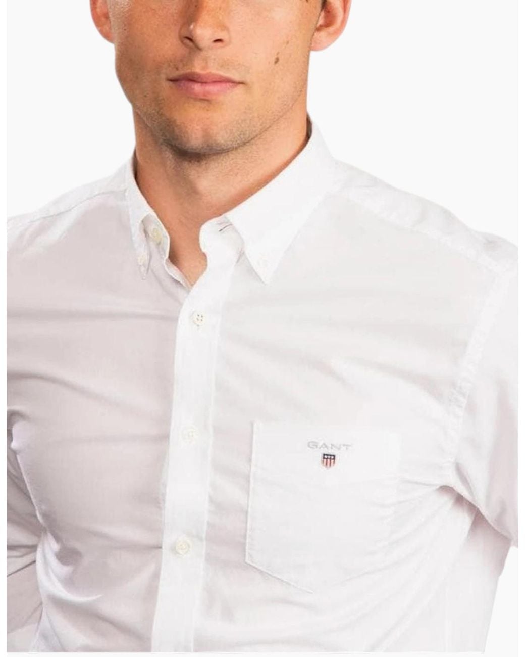 Gant White Oxford Shirts Regular Fit for men