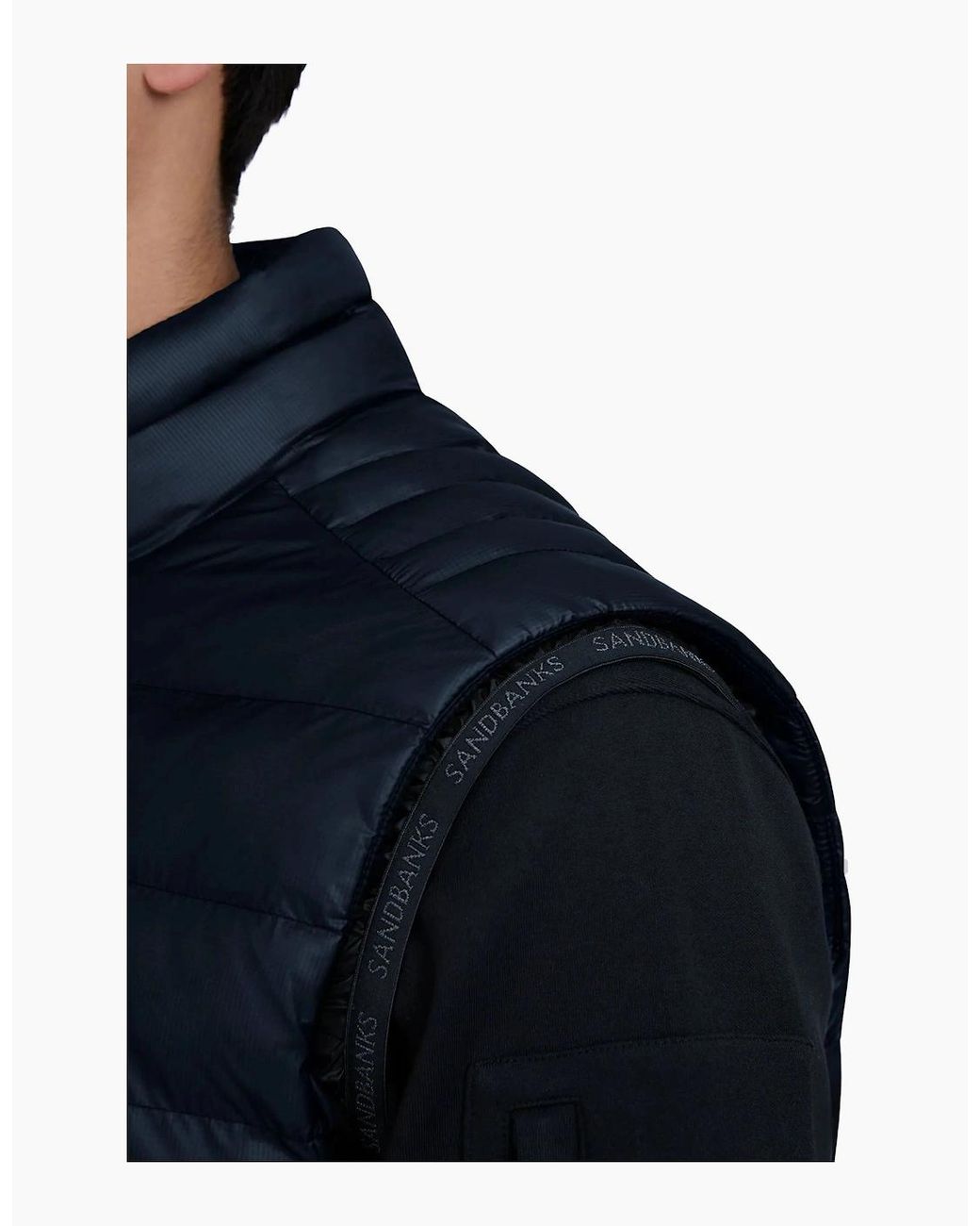 Sandbanks Blue Ripstop Micro Puffer Gilet for men