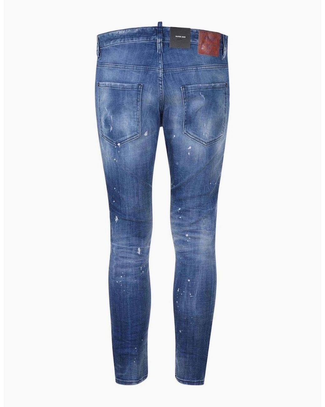 DSquared² Blue Filo Wash Skater Light Jeans for men
