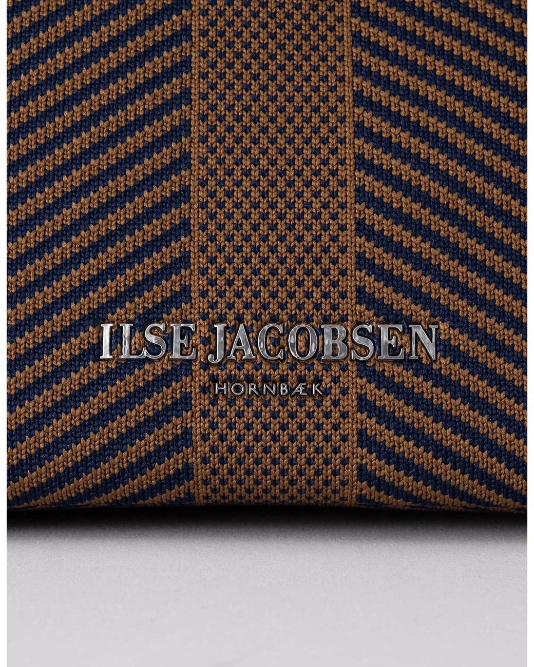 Ilse Jacobsen Brown Knitty Knitted Makeup Bag