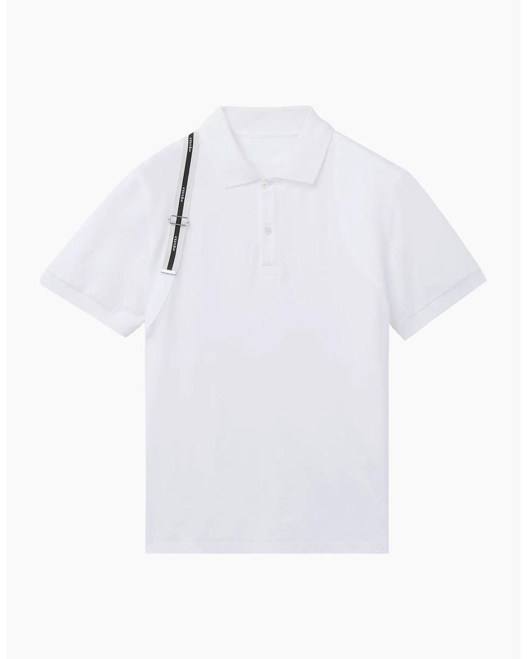 McQueen White Harness Polo Shirt for men