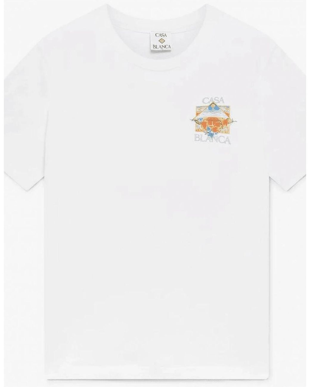 Casablanca White Flower Court Regular Fit T-Shirt for men