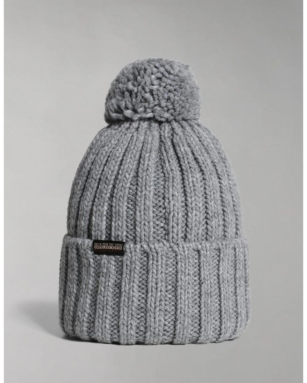 Napapijri Gray Fea 2 Bobble Hat