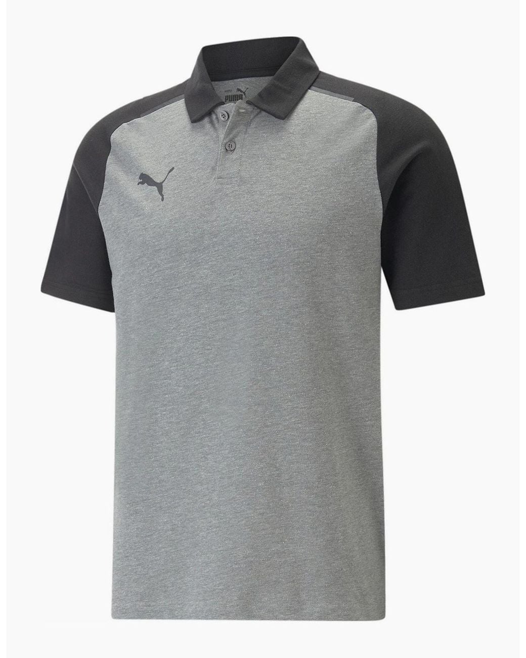 PUMA Gray Teamcup Casuals Polo Shirt for men