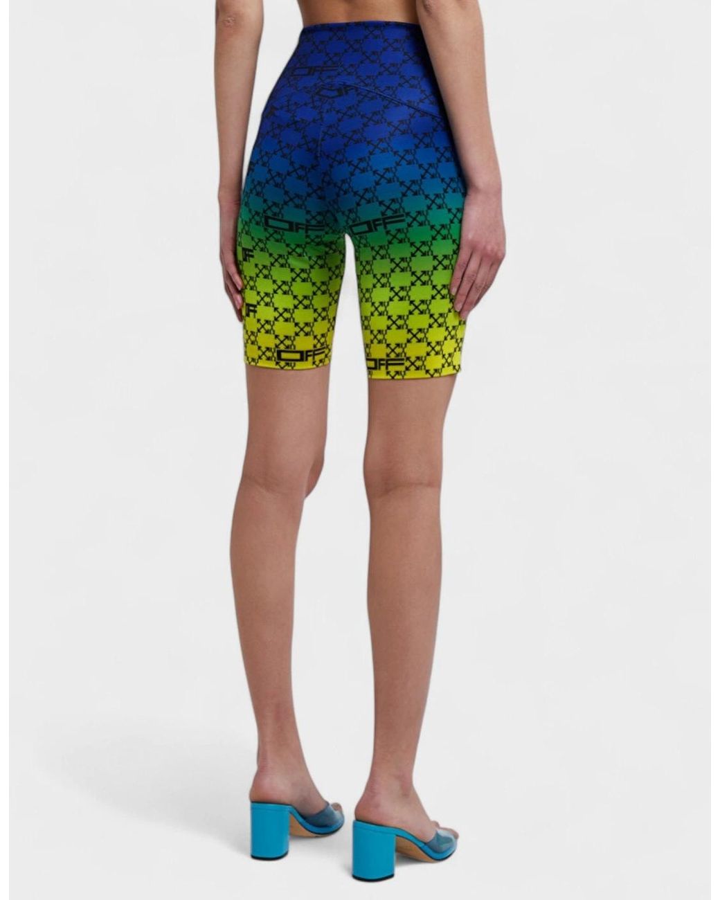 Off-White c/o Virgil Abloh Blue Athleisure Monogram Shorts