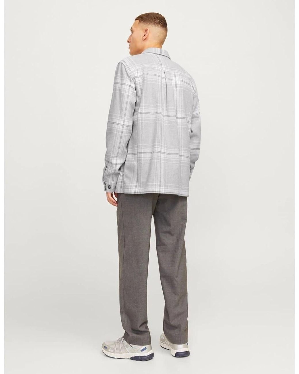 Jack & Jones Gray Raymond Regular Fit Long Sleeve Shirt for men