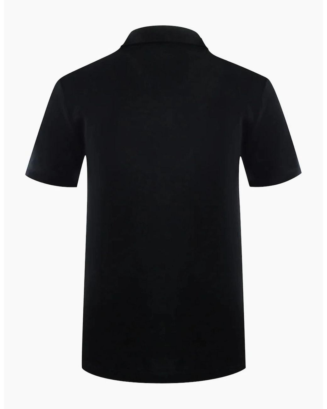 DIESEL Black Small Patch Logo Caviar Polo Shirt for men