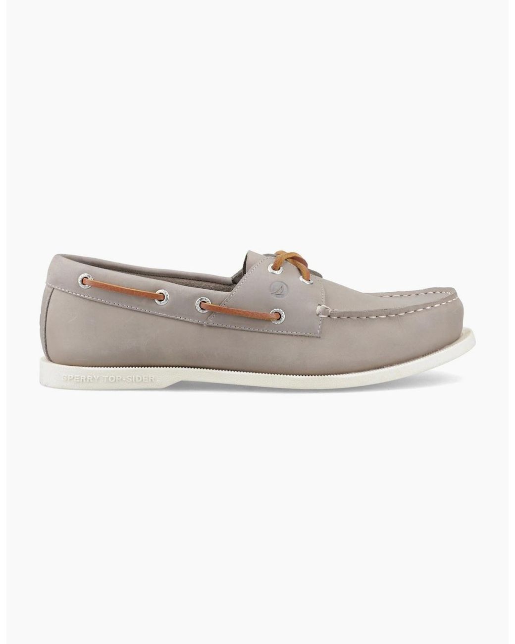 Sperry Top-Sider Gray Sperry Tacoma 2 Eye Boat Leather Boat Shoes for men