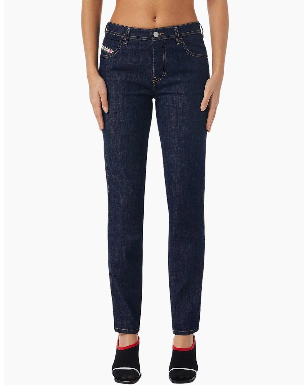 DIESEL Blue 2015 Babhila Z9C17 Denim Jeans Skinny Fit Mid Waist Dark New