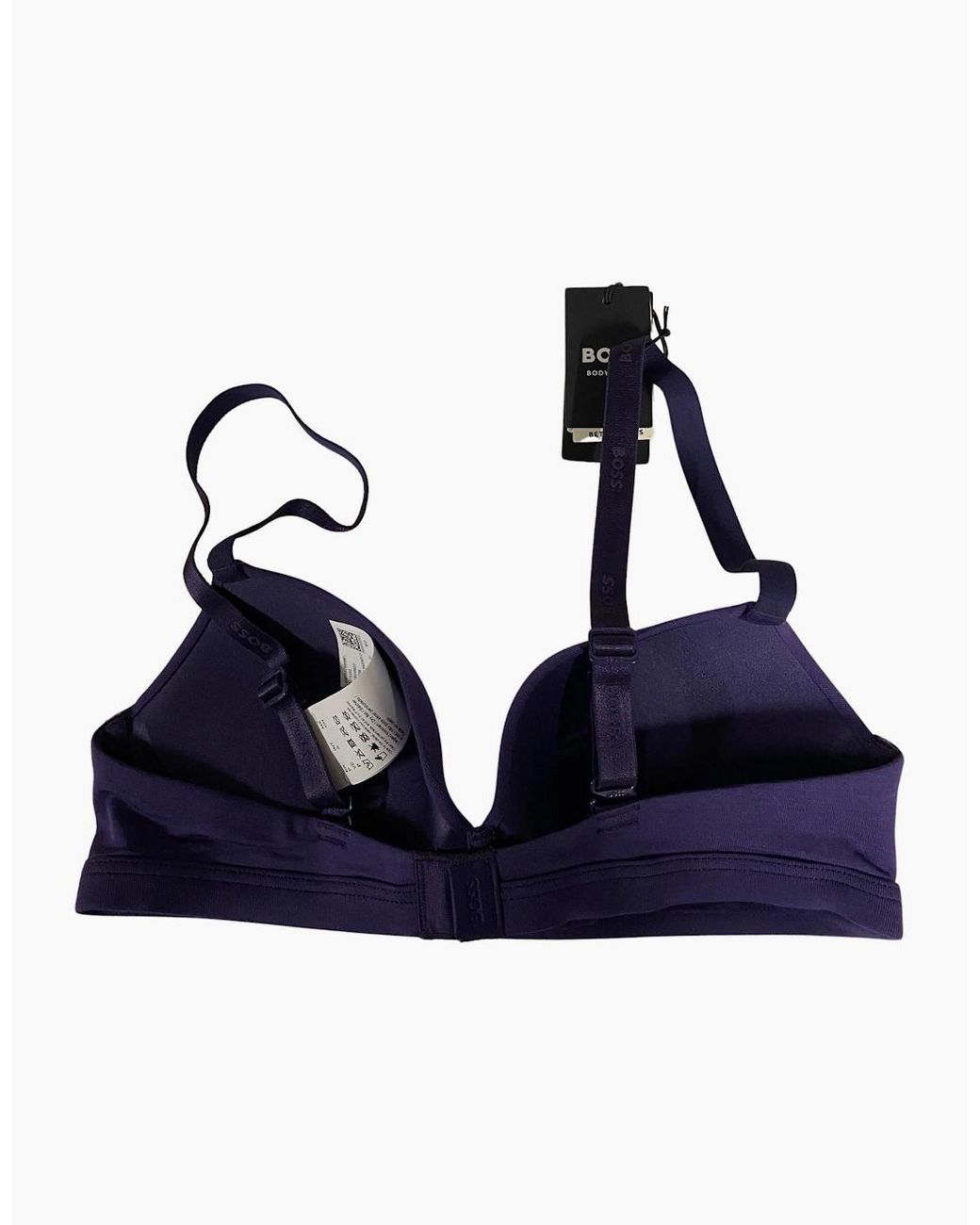 Boss Blue Ci Logo Padded Triangle Bra, Dark