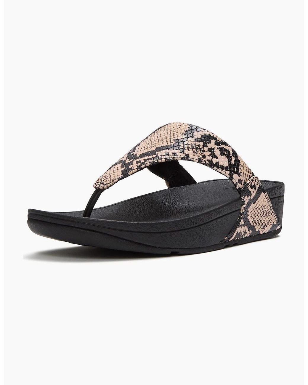 Fitflop Black Lulu Leather Hazy Taupe/ Sandals