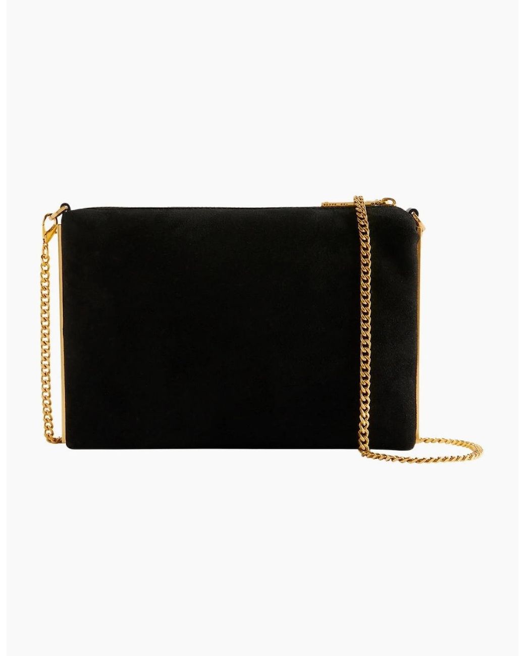 Ted Baker Black Jeiner Bar Detail Suede Crossbody Bag