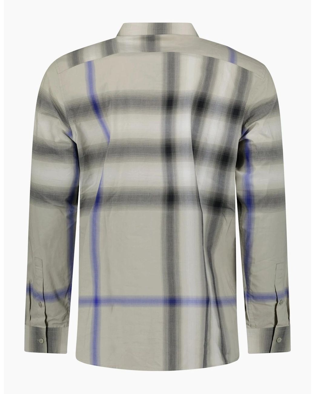 Burberry Gray Claverdon Maxi Check Cotton Shirt for men