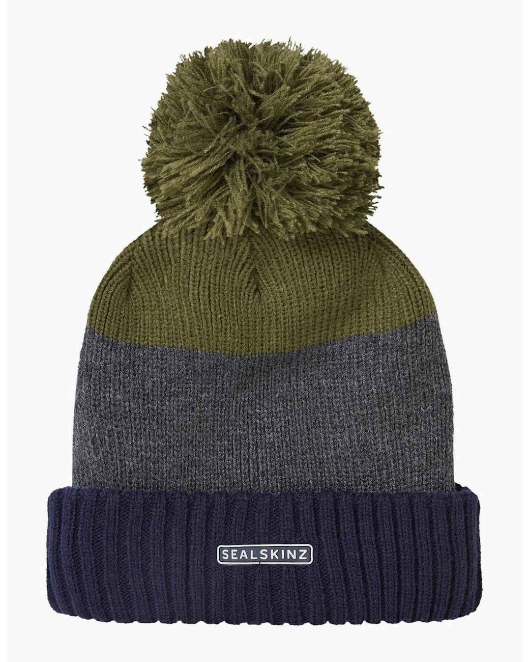 SealSkinz Green Flitcham Waterproof Bobble Hat