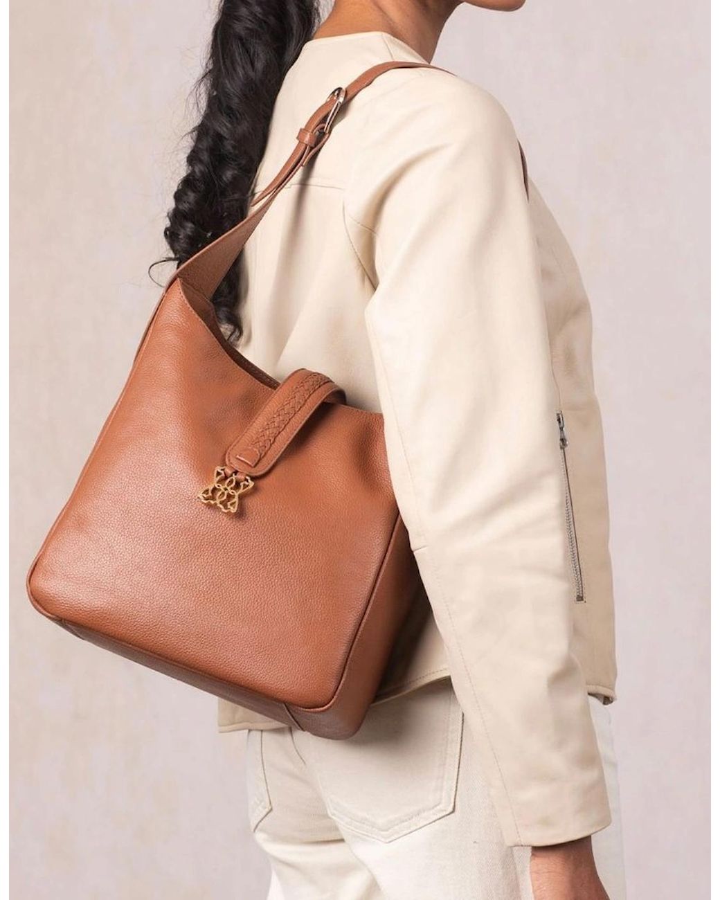 Lakeland Leather Brown Dalston Hobo Bag