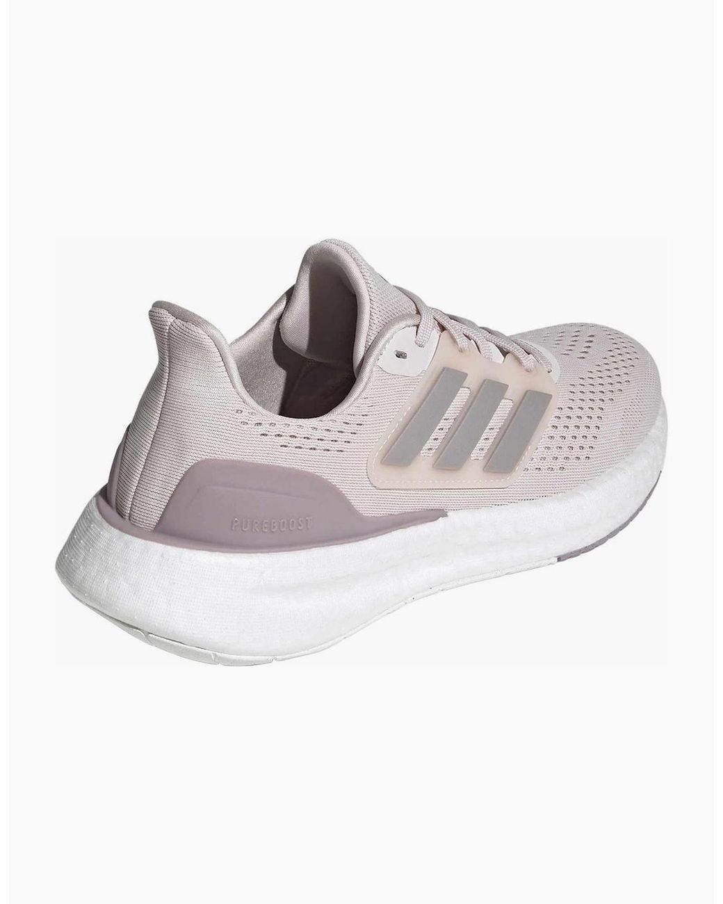 Adidas Gray Pureboost 23 Road Running Lace Up Sneakers
