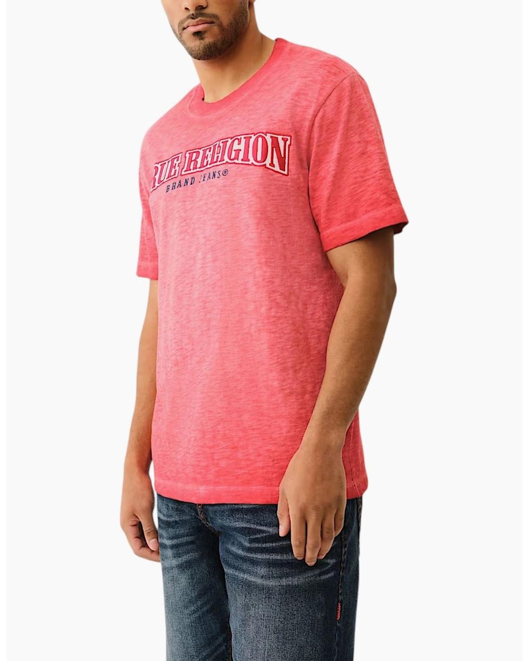 True Religion Gray 109292 T Shirts for men