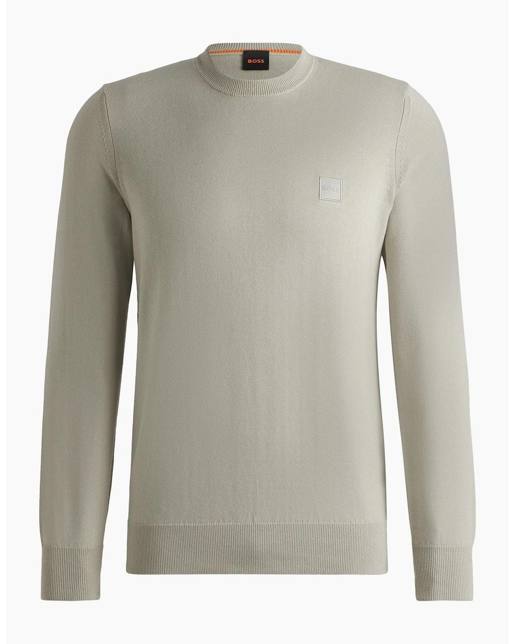 Boss Gray Boss Kanovano Crew Knit for men