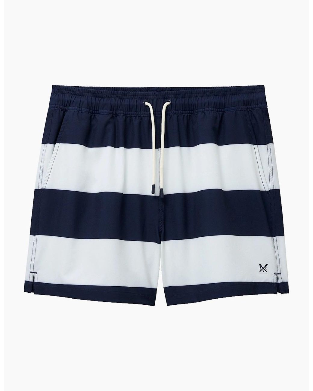 Crew Blue Heritage Stripe Swim Shorts for men