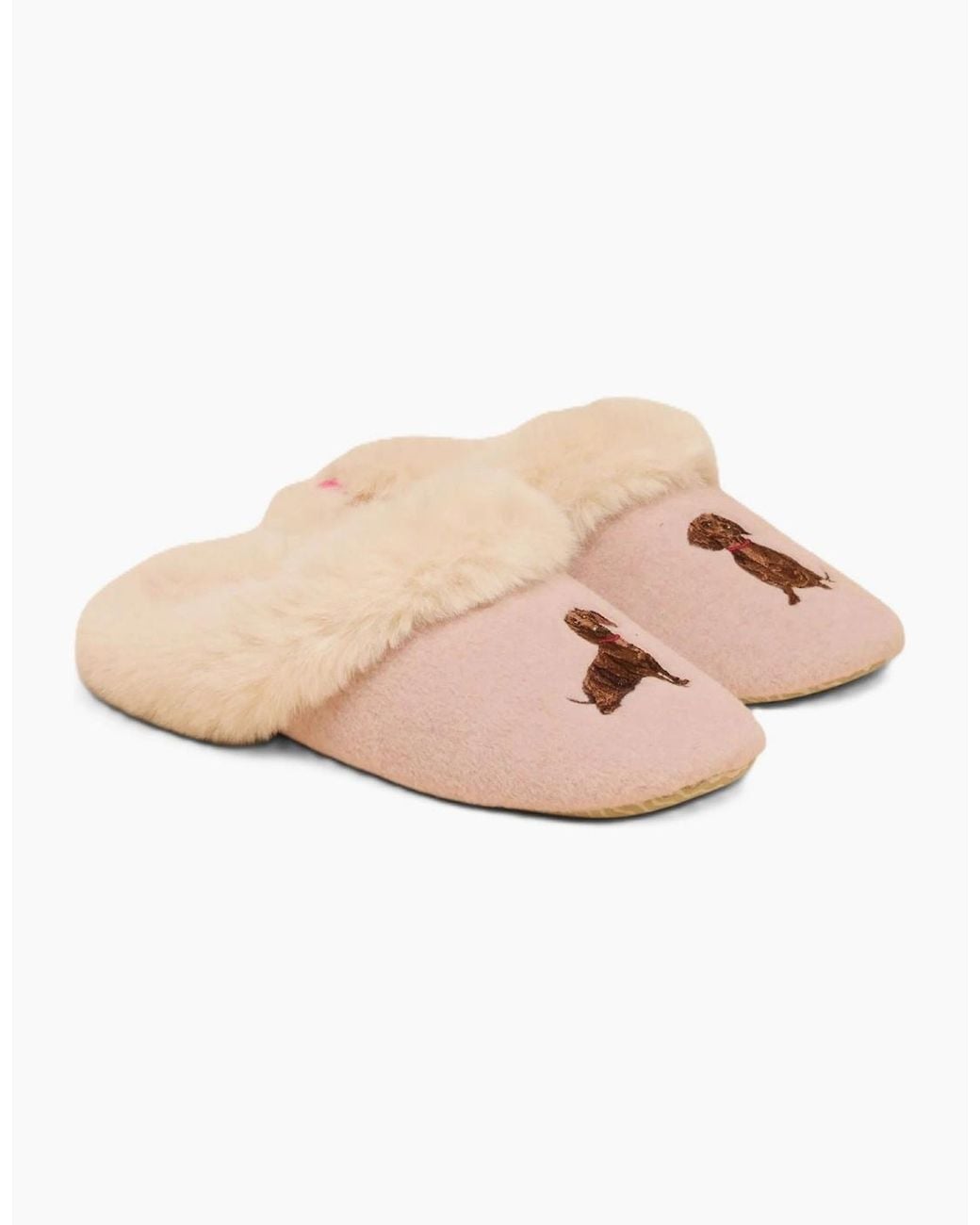 Joules Pink Slippet Luxe Dog Slippers