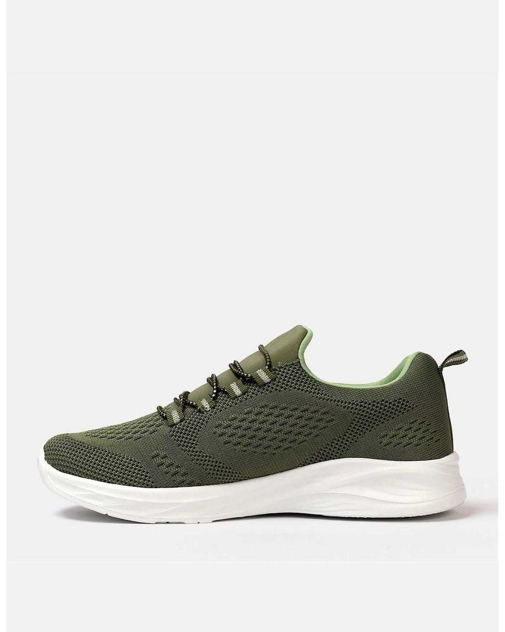 Donnay Green Knit Runner Slip On Trainers